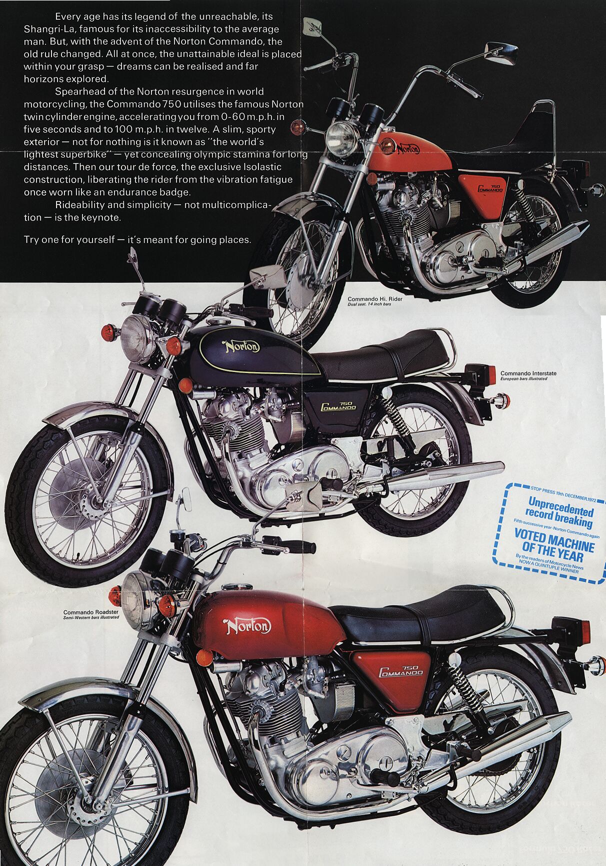 '73 750cc Commando  Black Barrels?